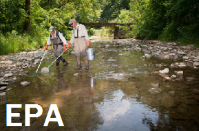 Photo for 'EPA': Two men in waders monitoring a stream