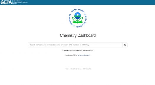 Chemistry dashboard screenshot