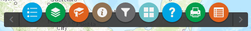 Screenshot of the map widget icons