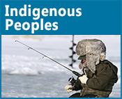 Indigenous Populations icon: image of a bundled-up person ice fishing